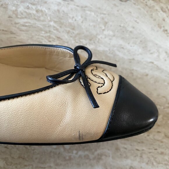 Vintage Chanel CC Bow Slingback Heels - Picture 6 of 10
